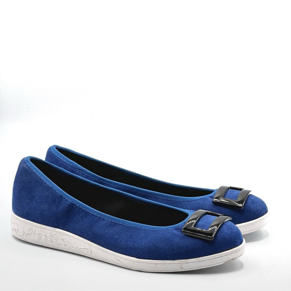 Soft Style by Hush Puppies Women's Paquita Flats Royal Blue Shoes Size 9.5